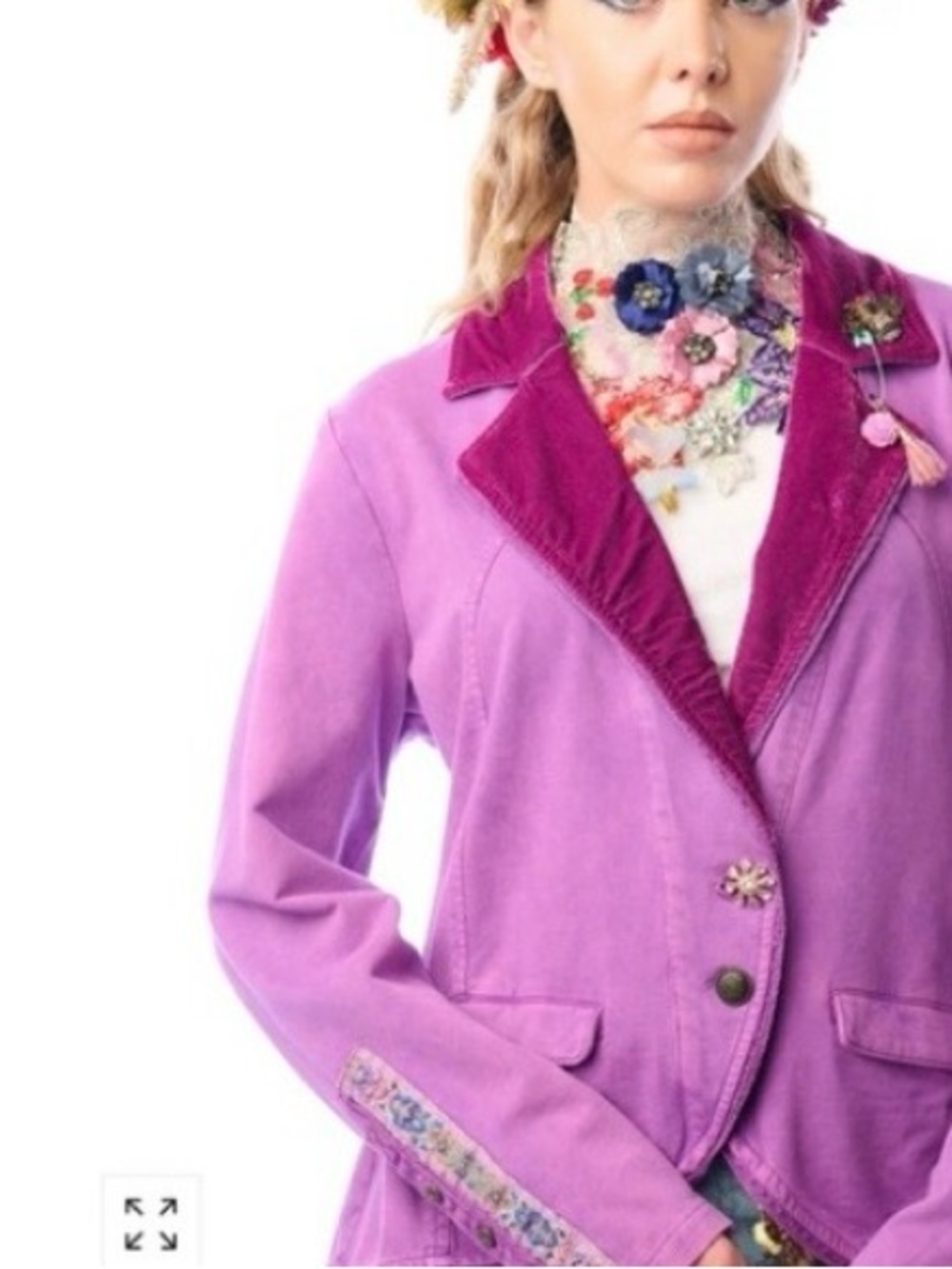 Aratta Purple & Magenta Colonel Jacket - Picture 5 of 6